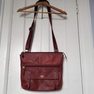 Fossil Leather Messenger Bag